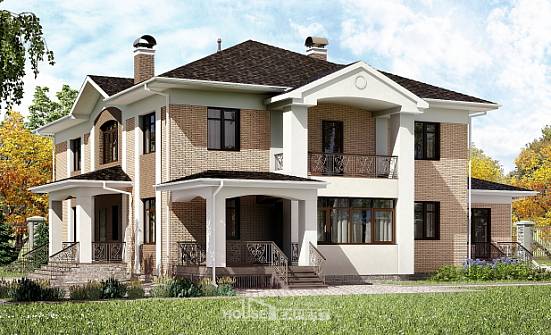 520-001-П Проект трехэтажного дома, классический домик из твинблока Малоярославец | Проекты домов от House Expert