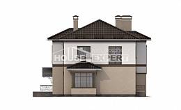290-004-Л Проект двухэтажного дома, гараж, современный загородный дом из кирпича Калуга, House Expert
