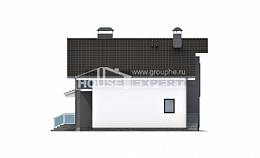 150-005-Л Проект двухэтажного дома мансардой, компактный коттедж из теплоблока, Козельск