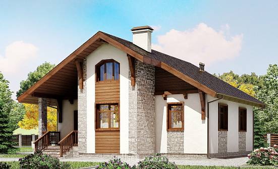 080-002-Л Проект одноэтажного дома, бюджетный коттедж из пеноблока Боровск | Проекты домов от House Expert