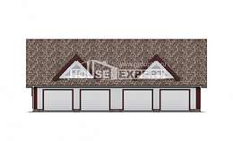 145-002-Л Проект гаража из поризованных блоков Таруса, House Expert
